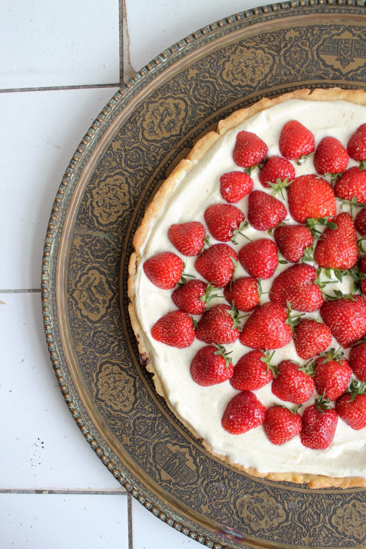 Jordbærkage med danske jordbær